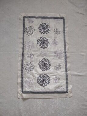 Embroidered Satin Pillow Sham With Flange Lush Decor